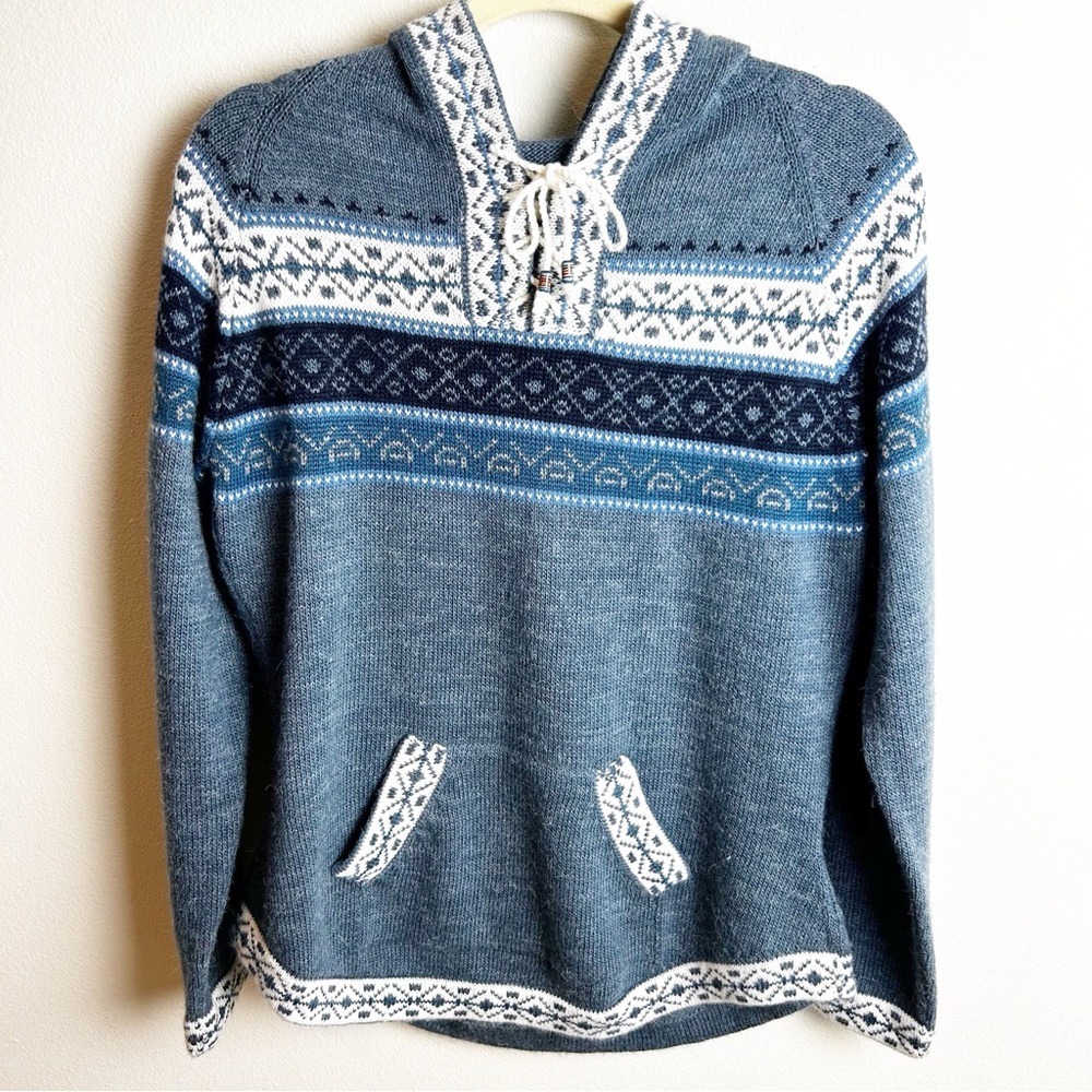 Artesania Alpaca blend Chachani hooded sweater made in Peru size: M